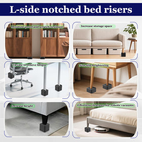 Lsteekoop bed risers heavy duty base supports up to 4000 lbs