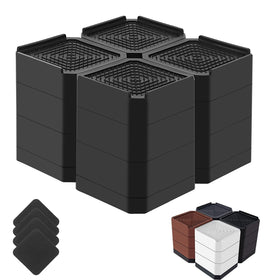 Lsteekoop bed risers stackable setup for adjustable height of beds and furniture