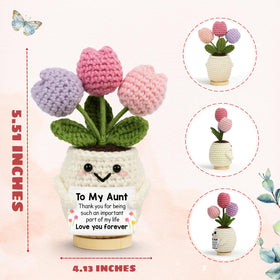 Lucagift Aunt Crochet flower-doll hand-knit detail adds warmth to any space.