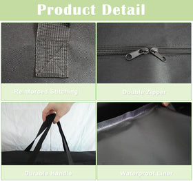 Luccov storage bag highlighting water resistant coating for transport.