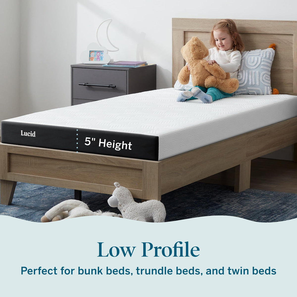 Lucid mattress in box image illustrating easy unboxing and setup