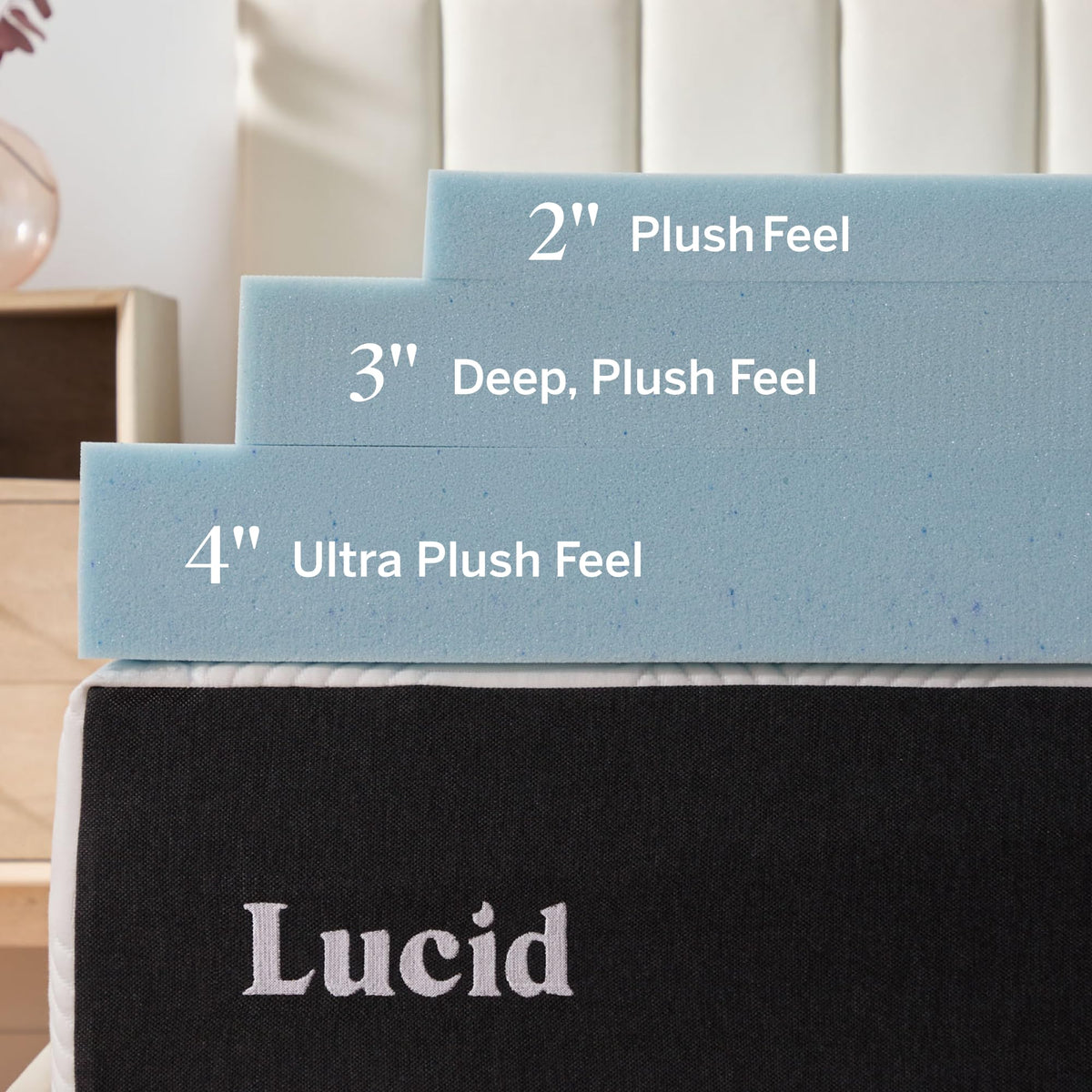 Close-up of memory foam texture showing plush, contouring support.