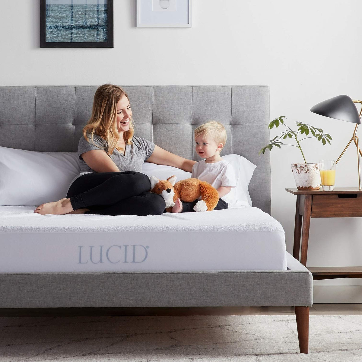 LUCID machine-washable protector simplifies keeping your bed fresh.