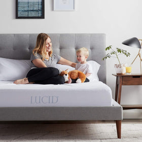 LUCID full-size protector with 54 x 75 dimensions on mattress