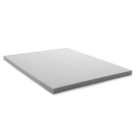 Lucid soft plush memory foam topper texture enhances comfort.