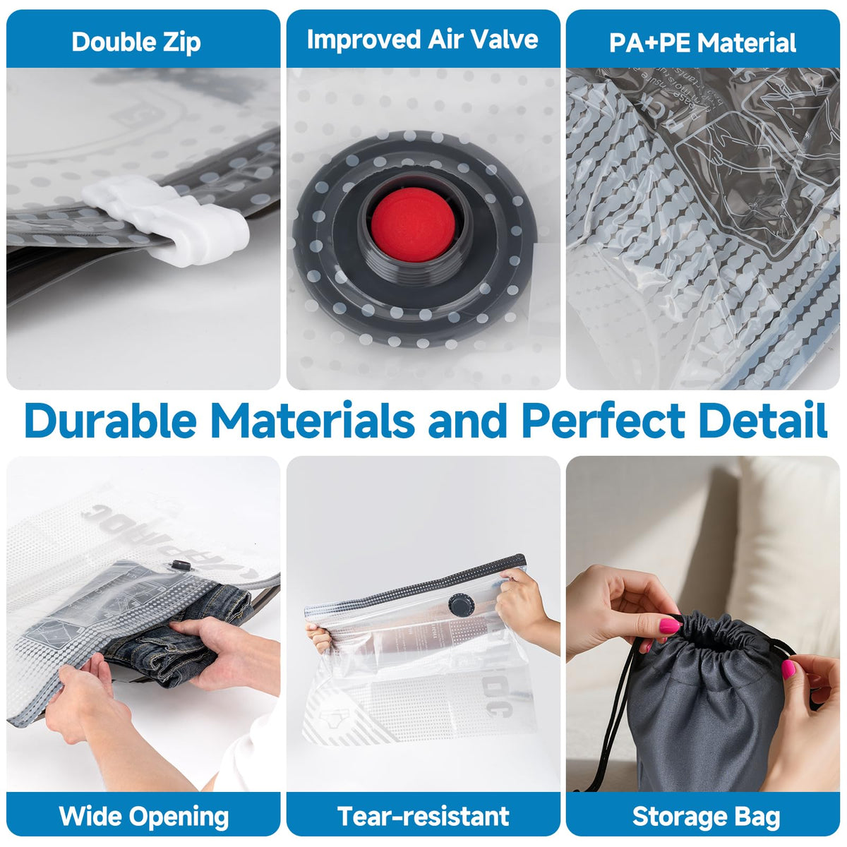 Luciteck large-size bags fit jackets and bulkier items.