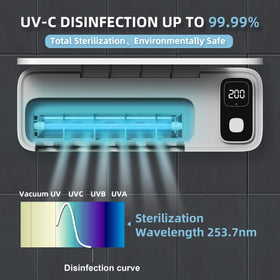 Luckin Smile UV sanitizer 200s cycle reduces stains on bristles
