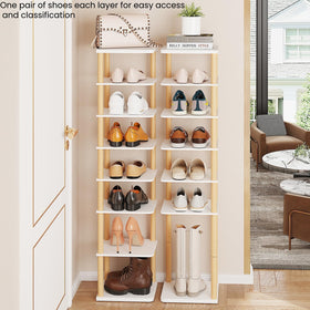 Boot storage option on LUCKNOCK with removable shelf for tall footwear.