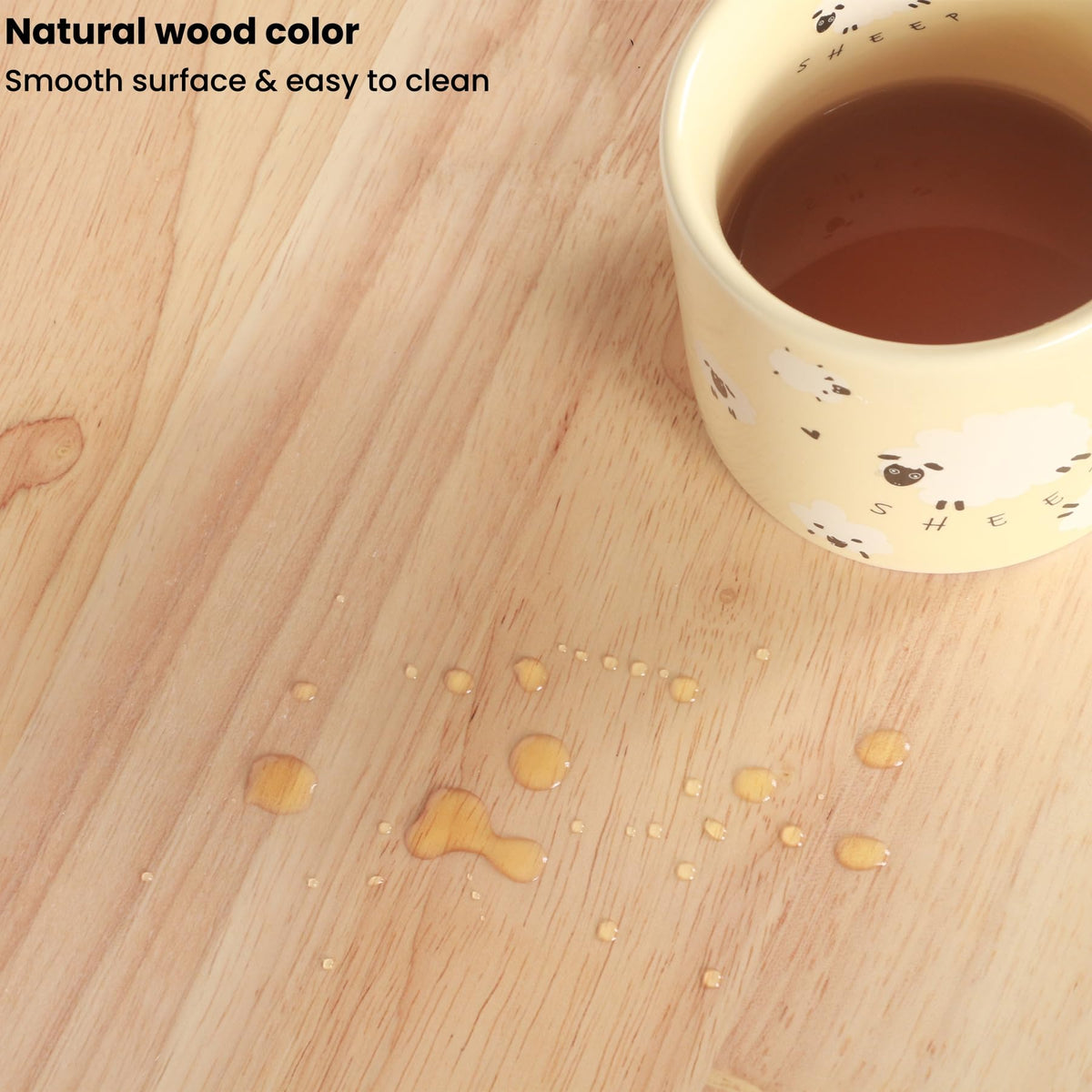 LUCKNOCK solid wood side table tool-free assembly in minutes