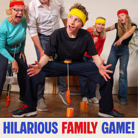 Lucky Egg Swing Your Sausage moments with a family around a table.