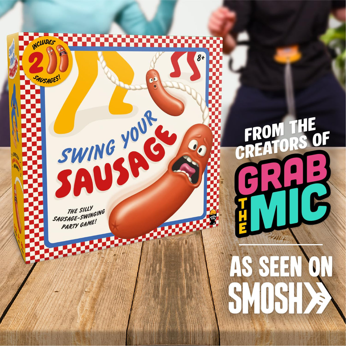 Lucky Egg Swing Your Sausage arrives gift-ready for celebration.
