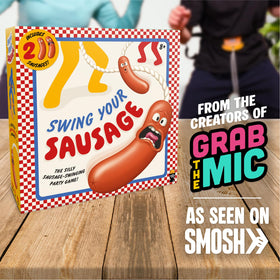 Lucky Egg Swing Your Sausage arrives gift-ready for celebration.