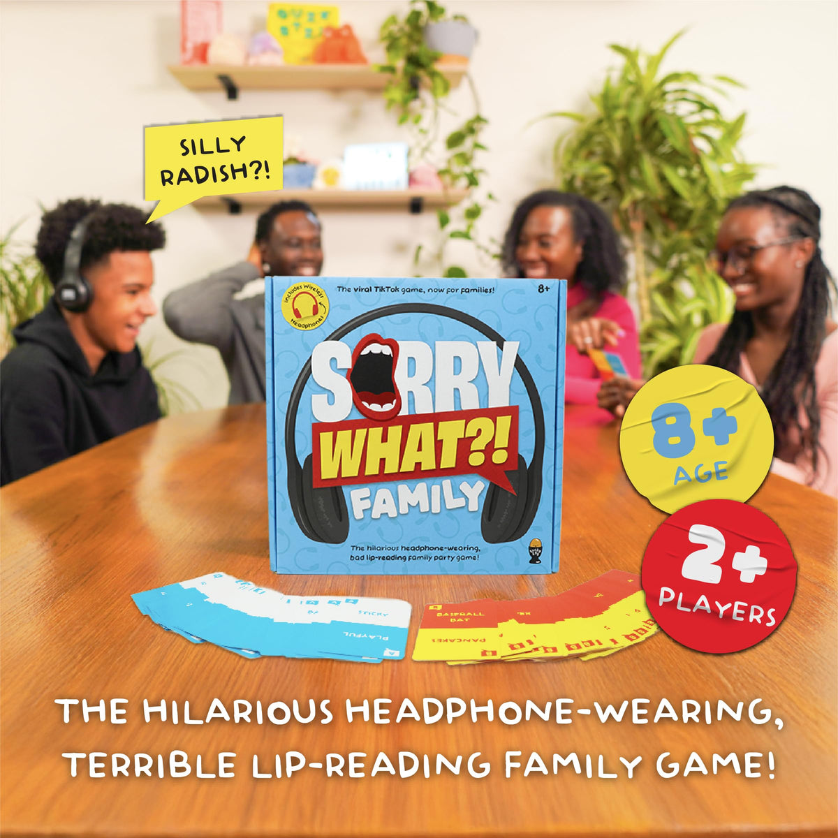 Lucky Egg Sorry What word cards ready for fast lip-reading laughs.