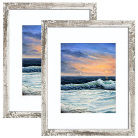 LUCKYLIFE 16x20 frame with mat showcases 11x14 photos for wall displays.