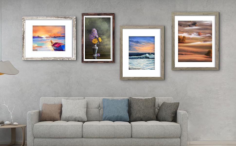 LUCKYLIFE 16x20 frame without mat for larger photos on display.