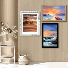 LUCKYLIFE 16x24 black frame with peelable acrylic films for crystal-clear visibility.