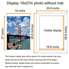 LUCKYLIFE 19x27 frame wall-mount options, vertical or horizontal display