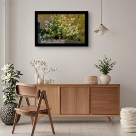 LUCKYLIFE 22-37x34 frame side profile in black for versatile decor.