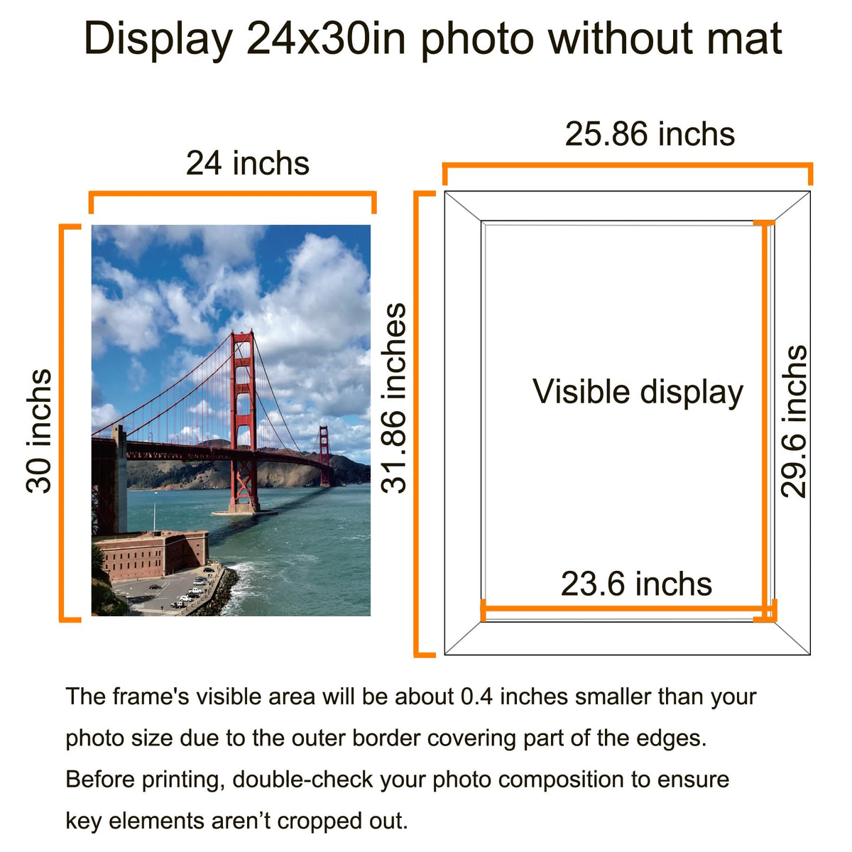 LUCKYLIFE 24x30 frame side view highlighting slim profile