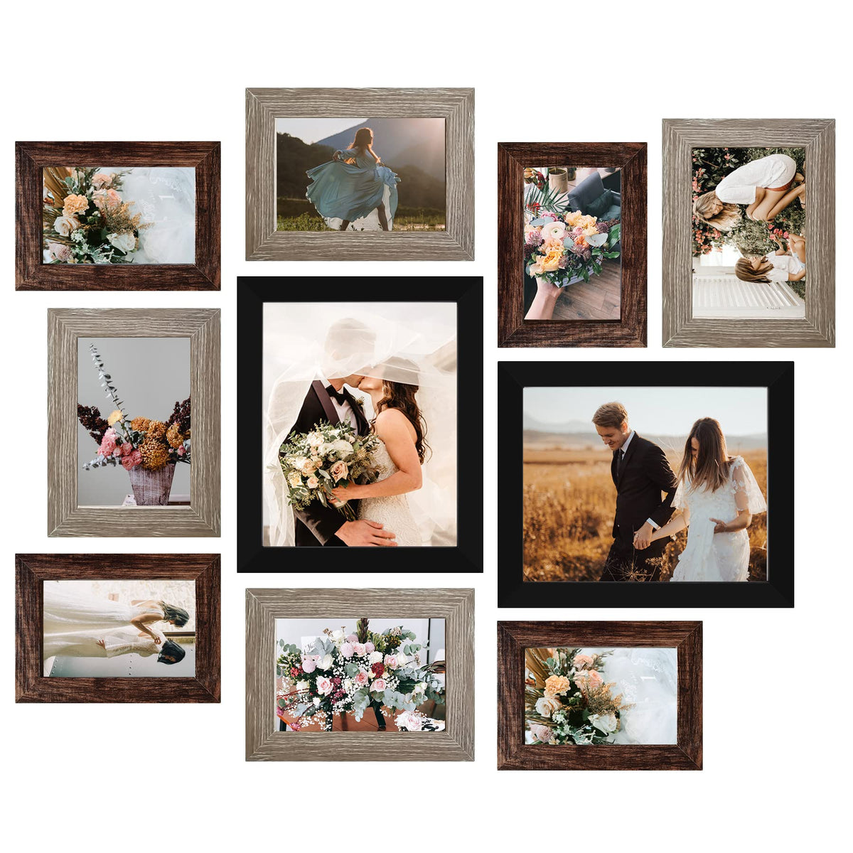 LuckyLife black 8x10 front view frame for a sleek gallery wall