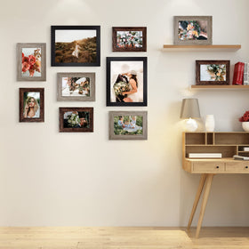 LuckyLife black 8x10 wall collage frame arranged in a montage