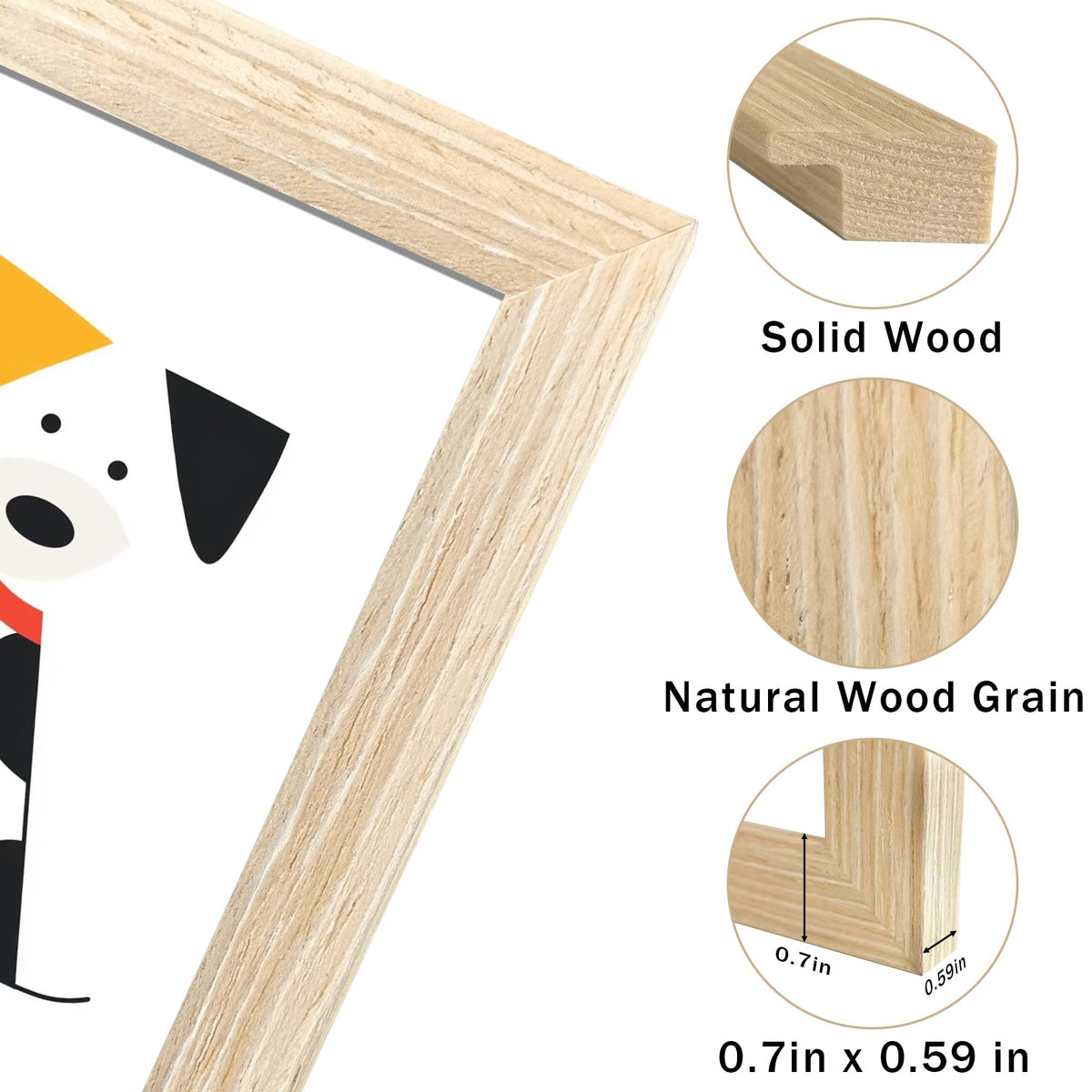 LUCKYLIFE frame without mat reveals the full 16x20 image.