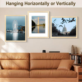 LUCKYLIFE frame with mat highlights 11x14 viewing area for focused displays.