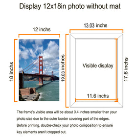 LUCKYLIFE black MDF frame offers durable, lightweight protection.