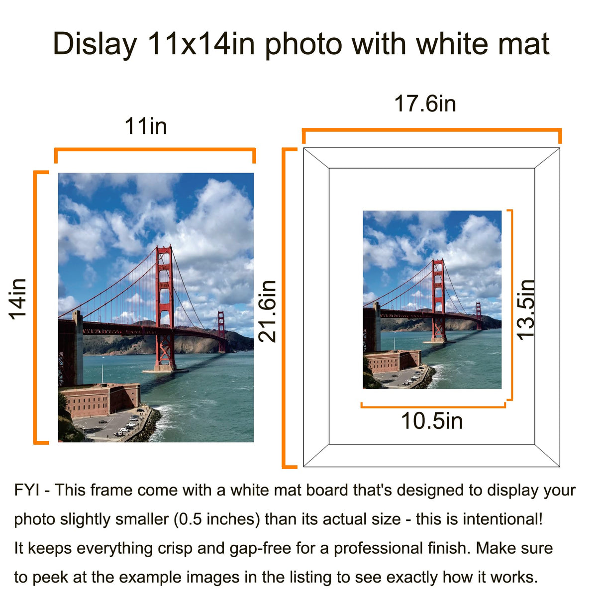 LUCKYLIFE pack of 2 wall frames ready for display.