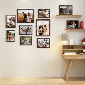 LUCKYLIFE 4x6 wall frame in brown adds compact charm for cozy displays.