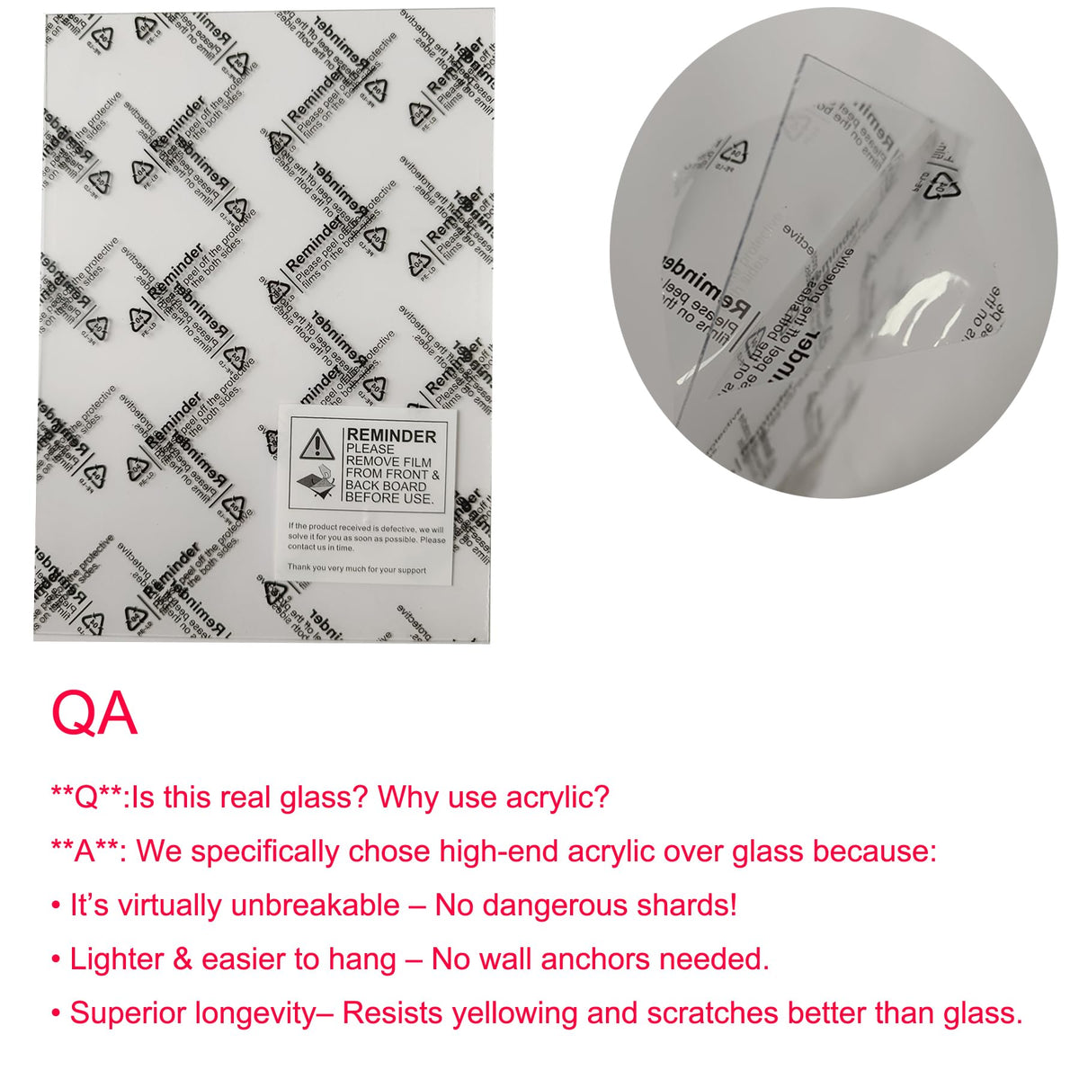LUCKYLIFE protective films peel away to reveal flawless transparency