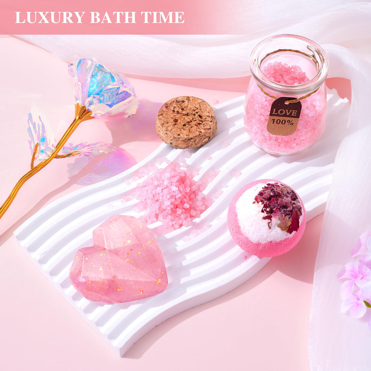 LUCOTIYA scented candle creating a calming relaxation ambiance.