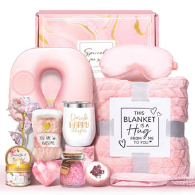 LUCOTIYA Birthday Gift Box wine tumbler for relaxing self-care moments.