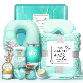 LUCOTIYA flannel blanket in spa gift set for cozy comfort at home