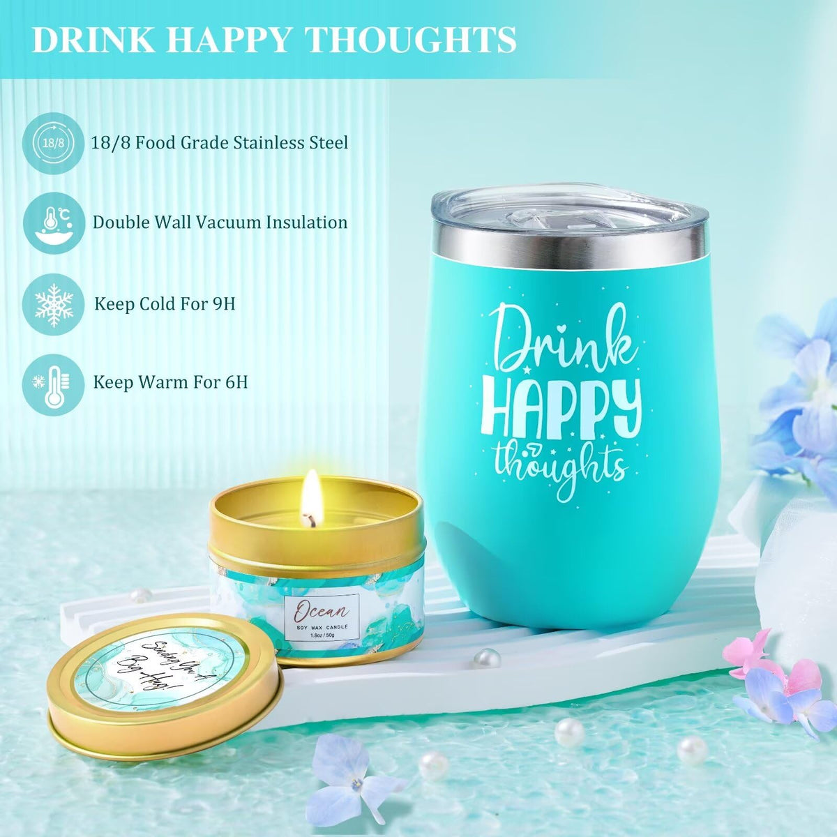 LUCOTIYA Ocean-scented candle creating calming ambiance