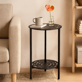 The lucpur compact corner table dimensions fit tight spaces.