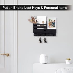 Lucundm wall unit features a spacious drawer for mail and small items.