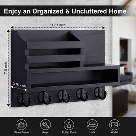 Lucundm long storage box on wall organizer for sunglasses and small items.