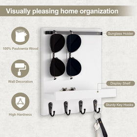 Lucundm sunglasses holder with integrated rail keeps eyewear safe and within easy reach.