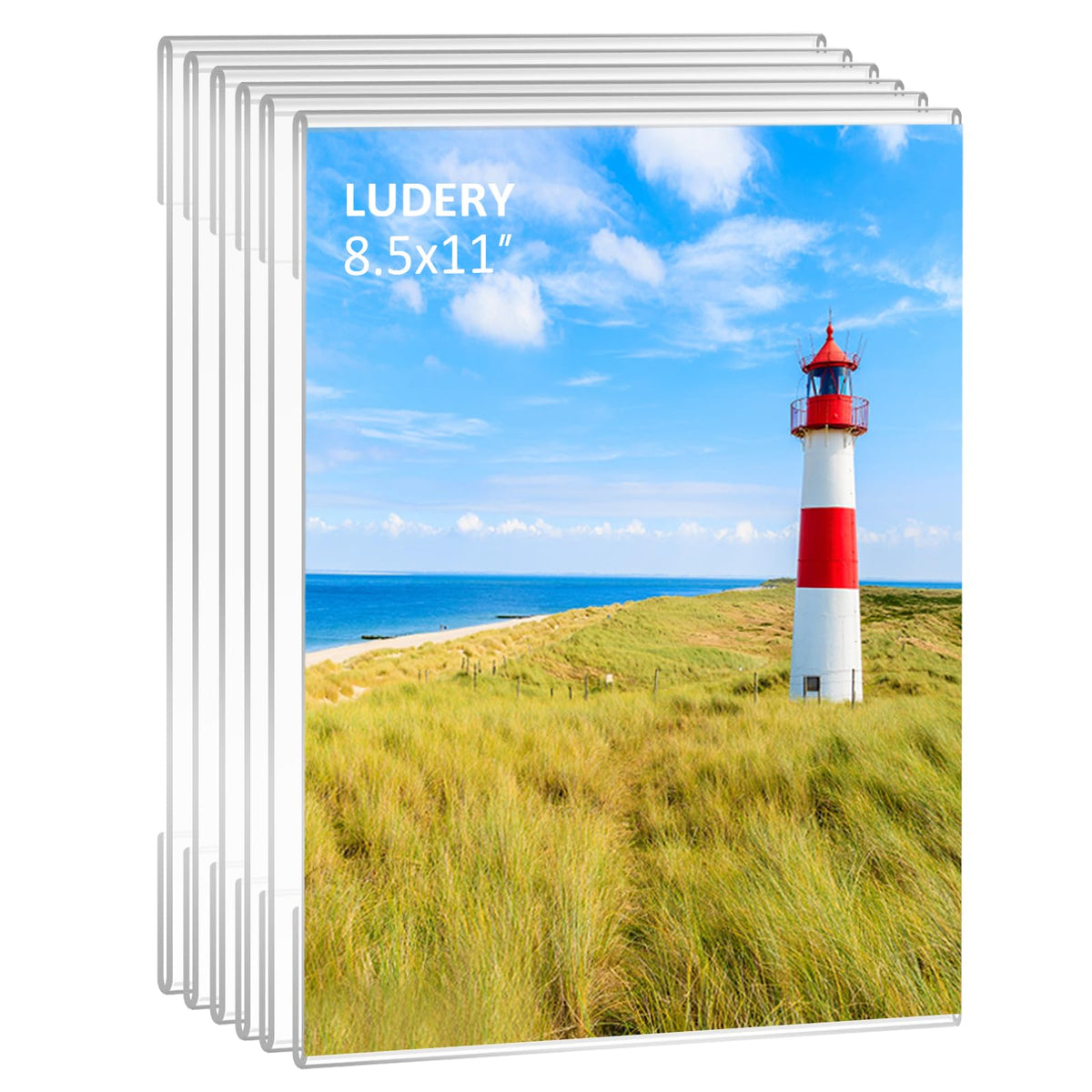 Ludery 8.5x11 clear wall-view frame for crisp wall displays