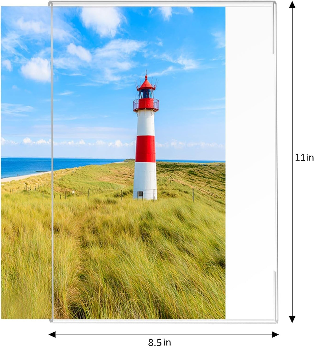 Ludery floating-acrylic-frame close-up shows crystal-clear, durable display