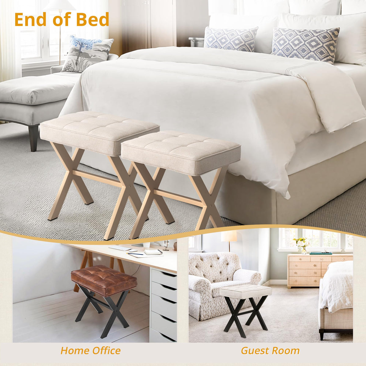 LUE BONA foot rest supports legs during beauty routines.