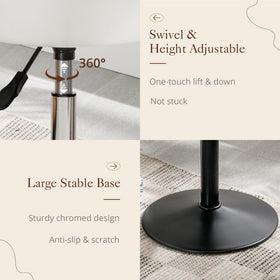 LUE BONA stool features rubber ring to protect floors and prevent slipping