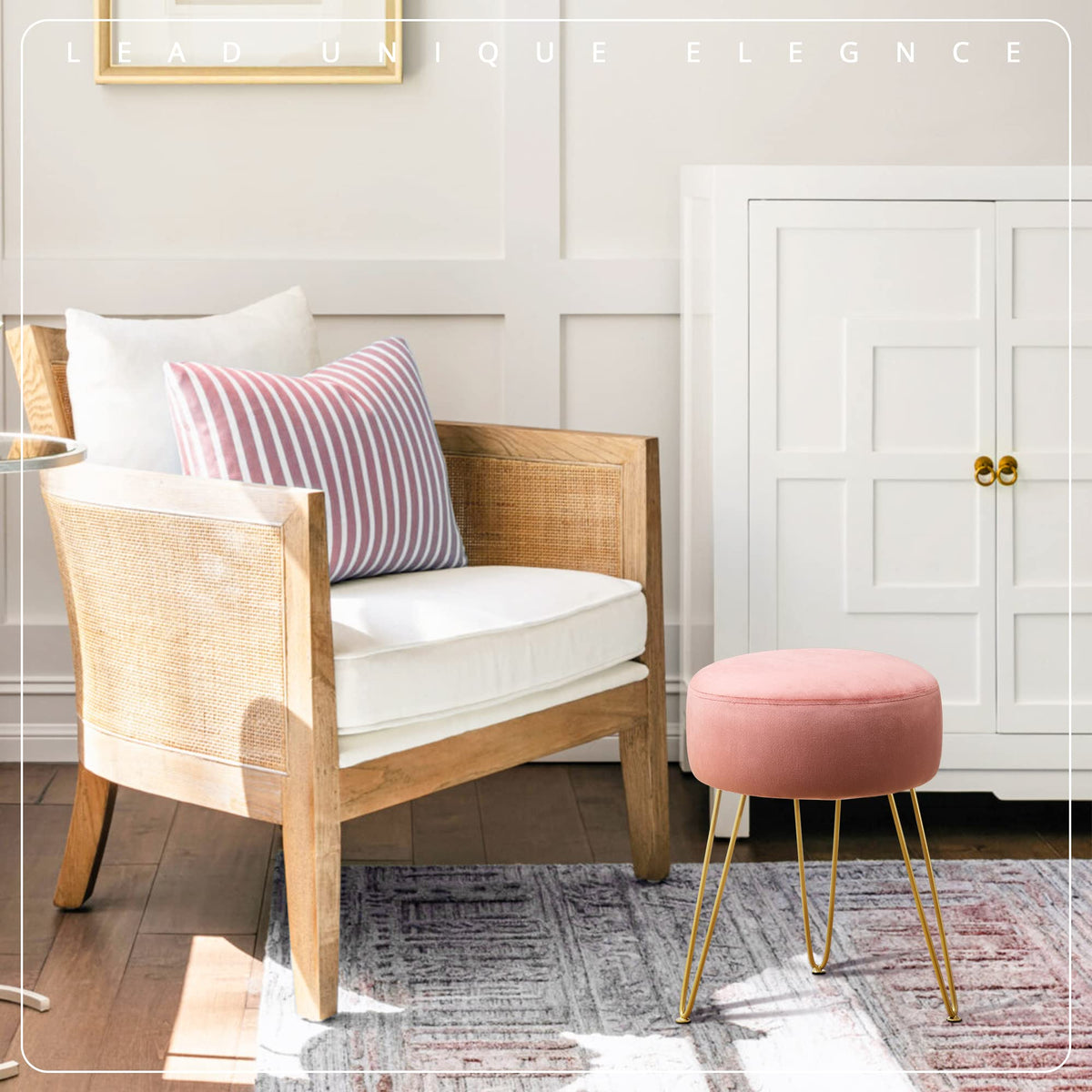 LUE BONA vanity stool easy to assemble and maintain for daily use