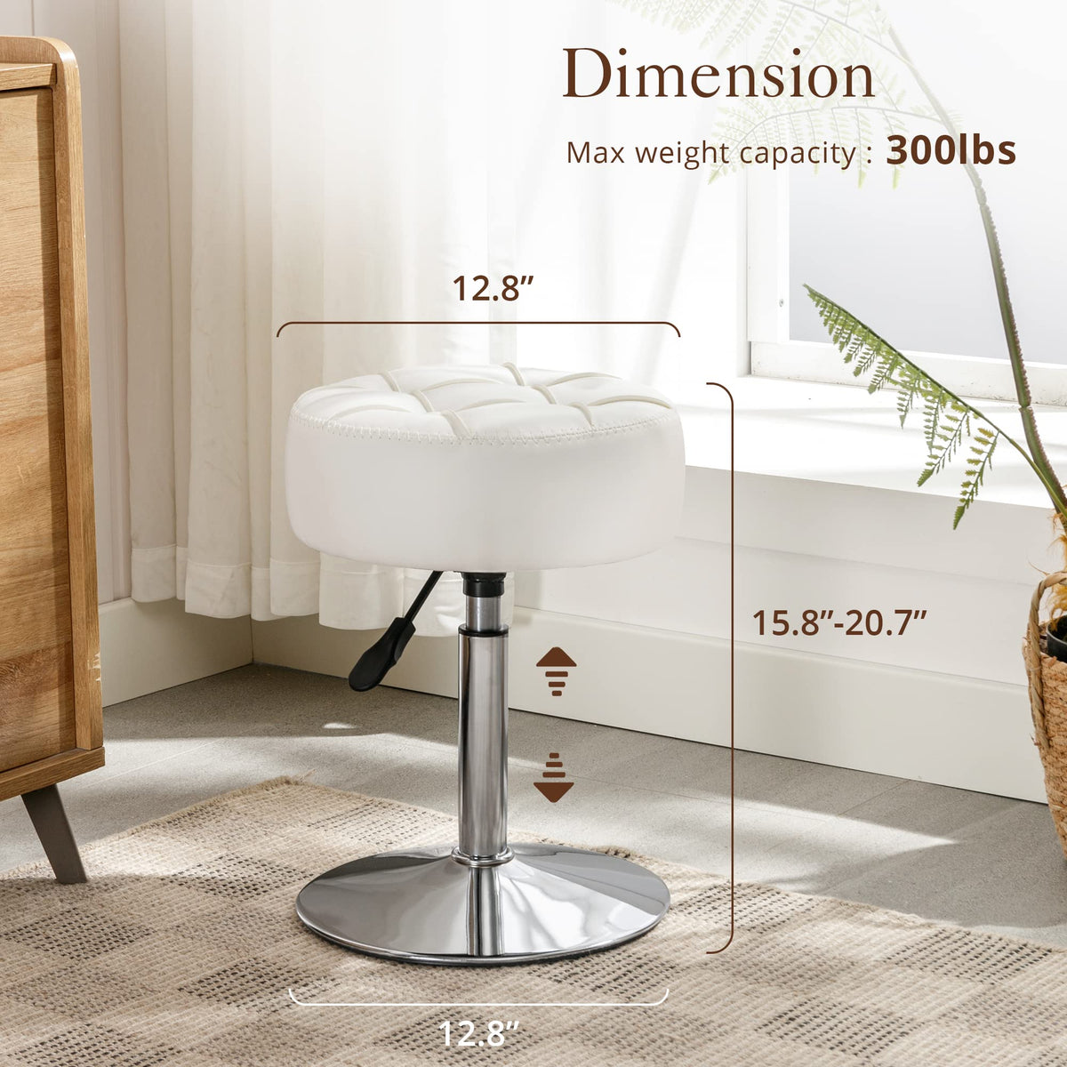 LUE BONA stool with soft foam cushion for comfortable seating