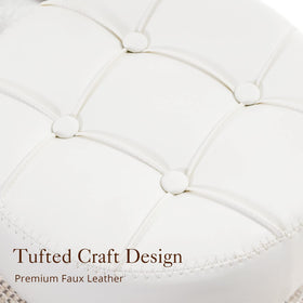 LUE BONA tufted vanity stool adds a sophisticated touch to any room