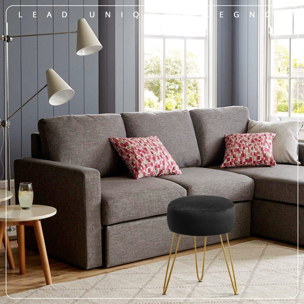 LUE BONA vanity stool is easy to install and move around.