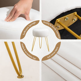 LUE BONA vanity stool soft high-density foam for comfortable seating