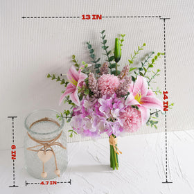 LUEUR faux flowers with vase gift-perfect spring or Mother's Day option