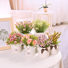LUEUR lifelike potted plants feature durable materials for year-round decor.